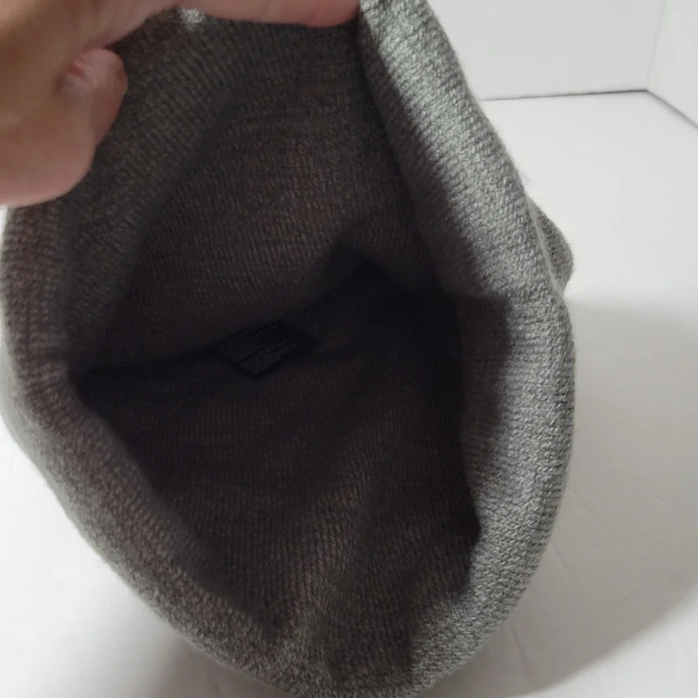 Travis Mathew Mapes Beanie Hat Men OS Heather Grey Golf Cart Pom Knit Soft NEW